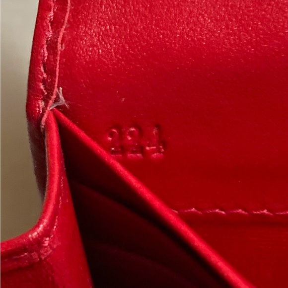 Prada Red Quilted Long Wallet with Attached ID Card Holder - Picture 13 of 16